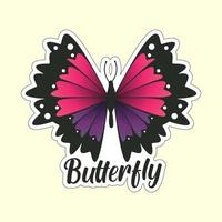 hermosas mariposas de colores. ilustración de mariposa para pegatinas o impresión. diseño de vector de mariposa