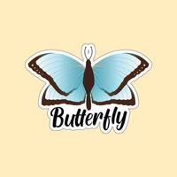 Beautiful colorful butterflies. Butterfly illustration for stickers or print. Butterfly vector design