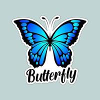 Beautiful colorful butterflies. Butterfly illustration for stickers or print. Butterfly vector design