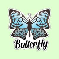 Beautiful colorful butterflies. Butterfly illustration for stickers or print. Butterfly vector design