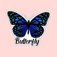 Beautiful colorful butterflies. Butterfly illustration for stickers or print. Butterfly vector design