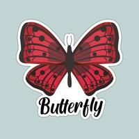 Beautiful colorful butterflies. Butterfly illustration for stickers or print. Butterfly vector design