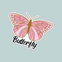 Beautiful colorful butterflies. Butterfly illustration for stickers or print. Butterfly vector design