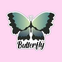 Beautiful colorful butterflies. Butterfly illustration for stickers or print. Butterfly vector design