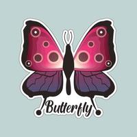 Beautiful colorful butterflies. Butterfly illustration for stickers or print. Butterfly vector design