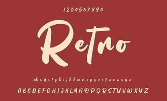 Decorative alphabet fonts and numbers. vector