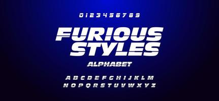 Fast and furious style fonts. Vector. vector