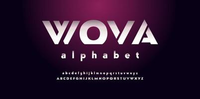 Modern alphabet font and number. Trendy alphabet letters. vector