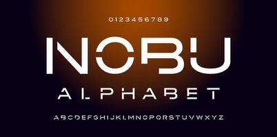 Modern alphabet font and number. Trendy alphabet letters. vector