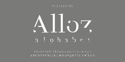 Decorative alphabet fonts and numbers. vector