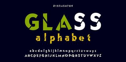 Abstract technology futuristic alphabet font. vector