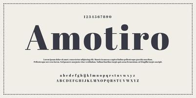 Trendy alphabet letters. Typography future creative design concept fonts and numbers. Vector illustraion.
