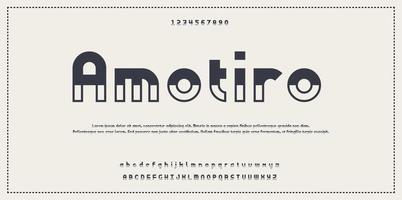 Trendy alphabet letters. Typography future creative design concept fonts and numbers. Vector illustraion.