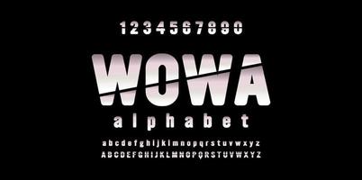 Modern alphabet font and number. Trendy alphabet letters. vector