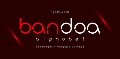 Abstract minimal modern alphabet fonts. vector