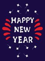 happy new year typography design for new year wish designs vector