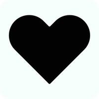 icono negro en forma de corazón - vector