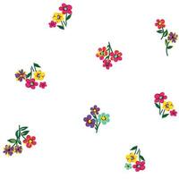 Seamless Floral Pattern in vector.Wild flowers, leaves, branches, candies repeat pattern design set.Handmade. Wallpaper, fabric or design of gift paper. Vector illustration.Print for bed linens.