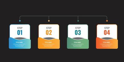 las plantillas vectoriales de diseño infográfico se pueden utilizar para presentaciones, diagramas, informes anuales, diseño web. pasos de concepto de negocio o infografía de línea de tiempo de proceso vector