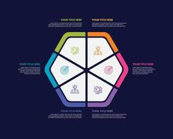 las plantillas vectoriales de diseño infográfico se pueden utilizar para presentaciones, diagramas, informes anuales, diseño web. pasos de concepto de negocio o infografía de línea de tiempo de proceso vector