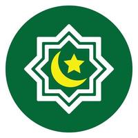 icono plano del logotipo del islam vector