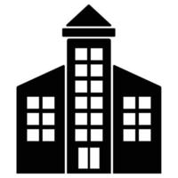 Building Solid Icon vector