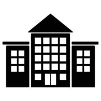 edificio sólido icono vector