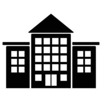 Building Solid Icon vector