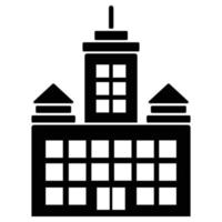 edificio sólido icono vector