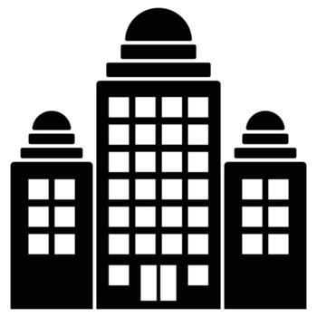 Building Solid Icon vector