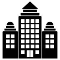 Building Solid Icon vector