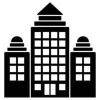 Building Solid Icon vector