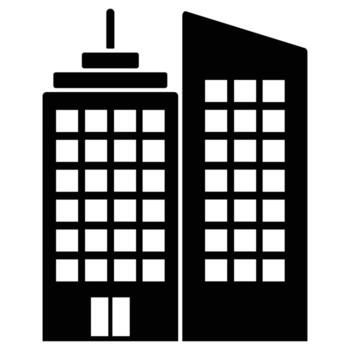 edificio sólido icono vector