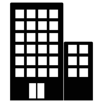 edificio sólido icono vector
