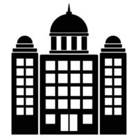 edificio sólido icono vector