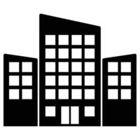 Building Solid Icon vector