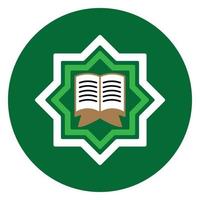 Al Quran Islamic Flat Icon vector