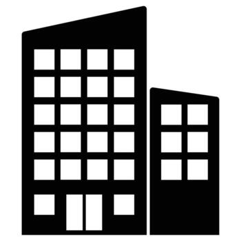 edificio sólido icono vector