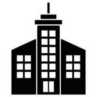 edificio sólido icono vector