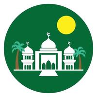 Mosque Islamic Flat Icon vector