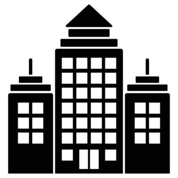 Building Solid Icon vector