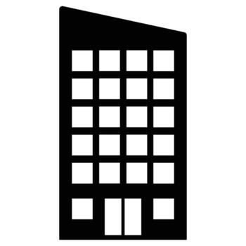 edificio sólido icono vector