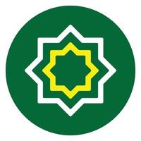 Islamic Pattern Flat Icon vector