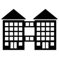 edificio sólido icono vector