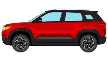 premium suv car in bright color vector, realistic car flat bright color vector illustration