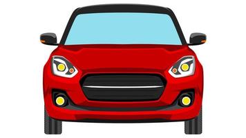 premium hatchback car in bright color vector, realistic car flat bright color vector illustration