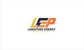 Energy power electric logo vector with LEP letter, Pro vector