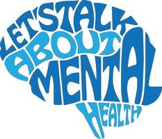 Lets Talk about Mental Health vector