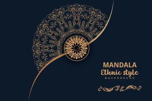 Ornamental Luxury mandala Background Design for banner, poster, greeting card, invitation card vector