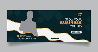 Digital Marketing and Corporate Business Social Media Cover Banner Template vector